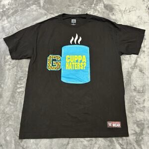 WWE Authentic Enzo Amore Big Cass Cuppa Haters Large Black‎ T-Shirt Double Sided